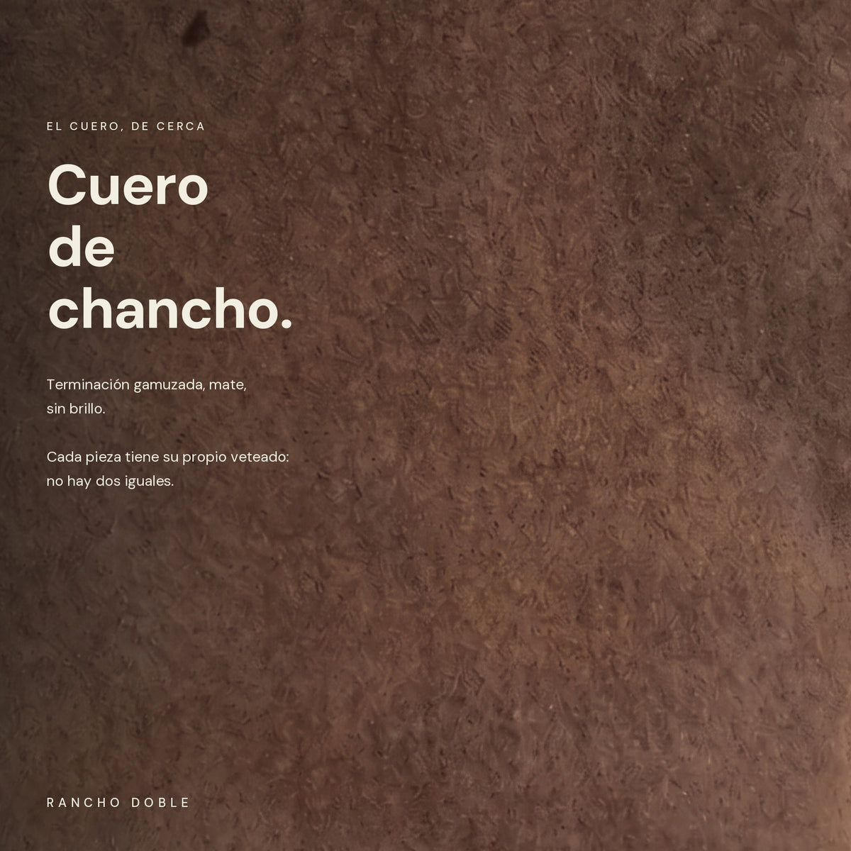Yerbera Marrón — macro del cuero de chancho