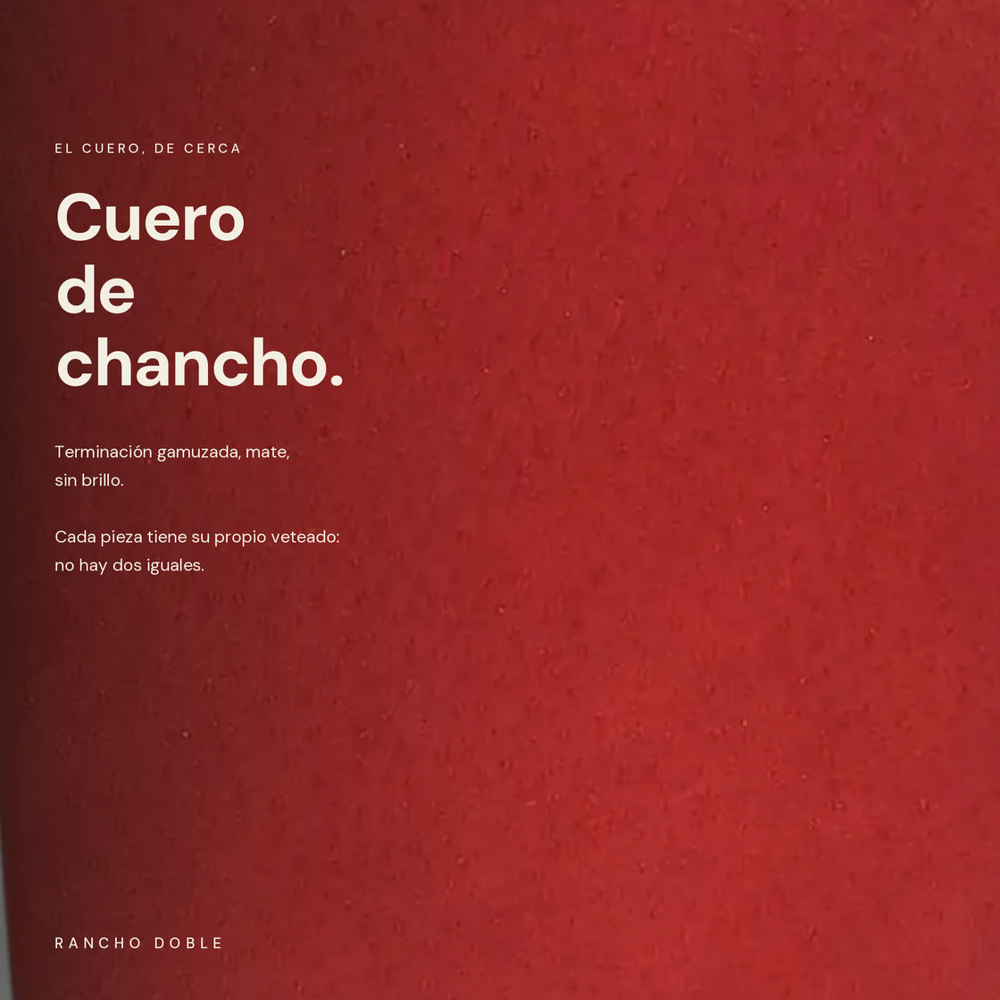 Yerbera Rojo — macro del cuero de chancho